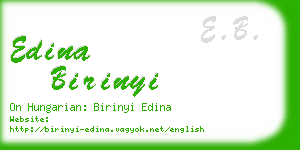 edina birinyi business card